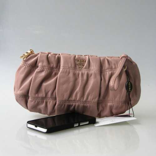 2014 Prada Gaufre Leather Evening Shoulder Bag BT0802 pink for sale